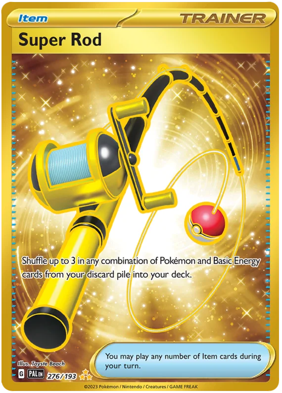 Super Rod Gold Paldea Evolved Single Pokemon Card