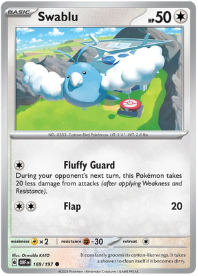 Swablu Obsidian Flames Single Pokemon Card