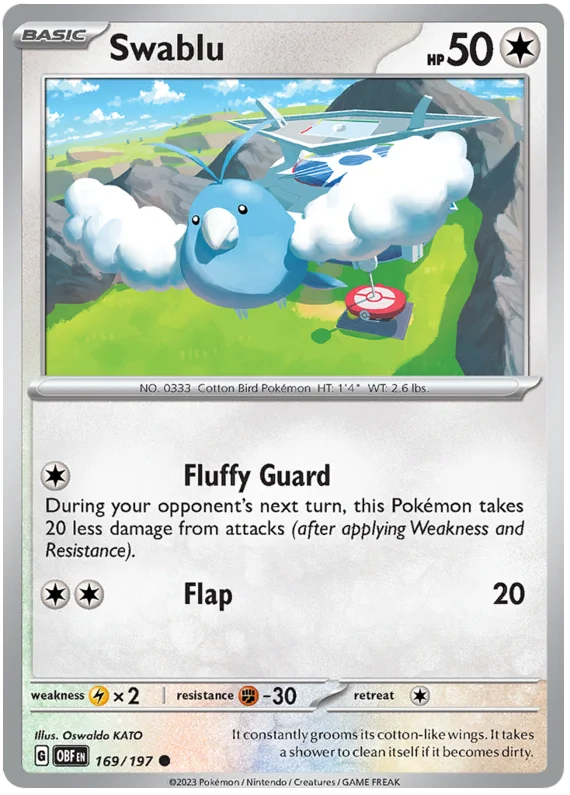 Swablu Obsidian Flames Single Pokemon Card