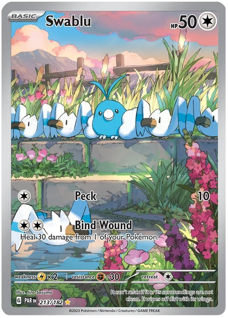 Swablu Illustration Rare Paradox Rift Single Pokemon Card 213/182