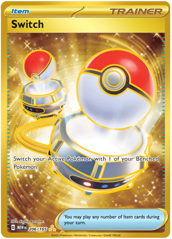 pokemon 151 mew gold card Switch Gold 151 Single Pokemon Card 206/165 – Favorite Hobby