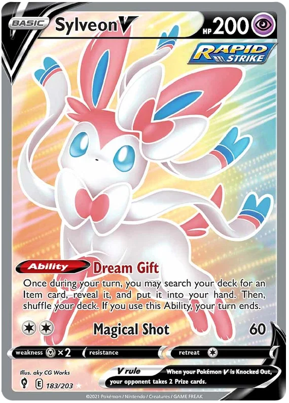 Sylveon V (Full Art) 183/203 - Pokemon TCG Evolving Skies card