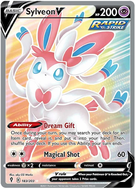 Sylveon V (Full Art) 183/203 - Pokemon TCG Evolving Skies card