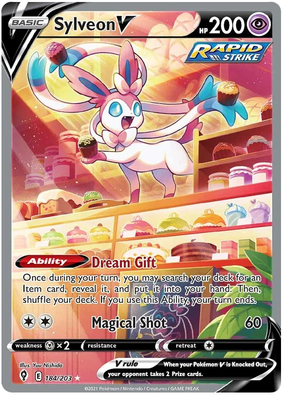 Sylveon V (Alternate Full Art) 184/203 - Pokemon TCG Evolving Skies card