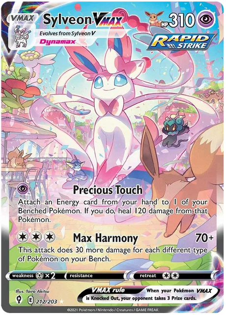 Sylveon VMAX (Alternate Art Secret) 212/203 - Pokemon TCG Evolving Skies card