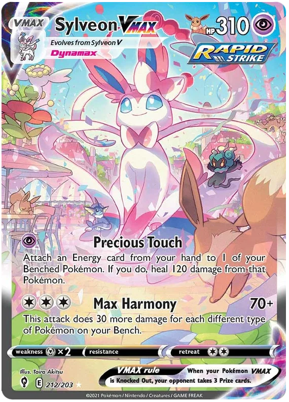 Sylveon VMAX (Alternate Art Secret) 212/203 - Pokemon TCG Evolving Skies card