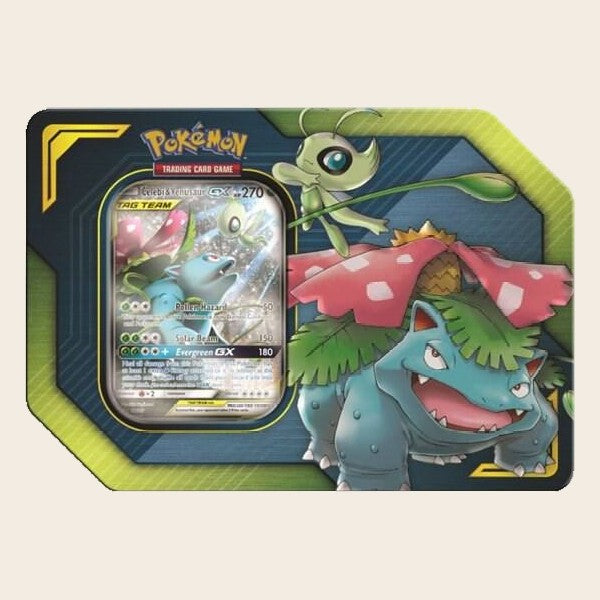 Pokémon TAG TEAM Tin featuring Celebi & Venusaur GX