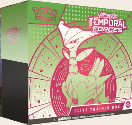 Pokémon TCG Temporal Forces Elite Trainer Box featuring Iron Leaves