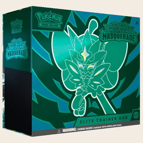 Pokémon Twilight Masquerade Elite Trainer Box featuring Ogerpon