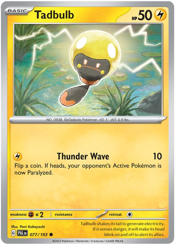 Tadbulb 077 Paldea Evolved Single Pokemon Card