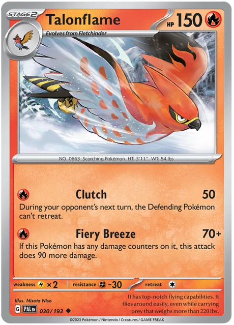 Talonflame Paldea Evolved Single Pokemon Card