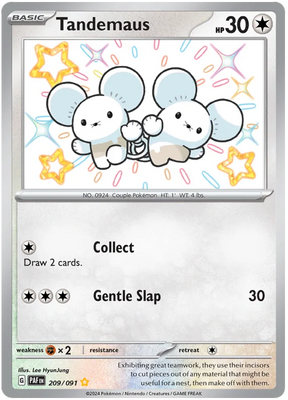 Tandemaus Paldean Fates Pokemon Card Single 209/091