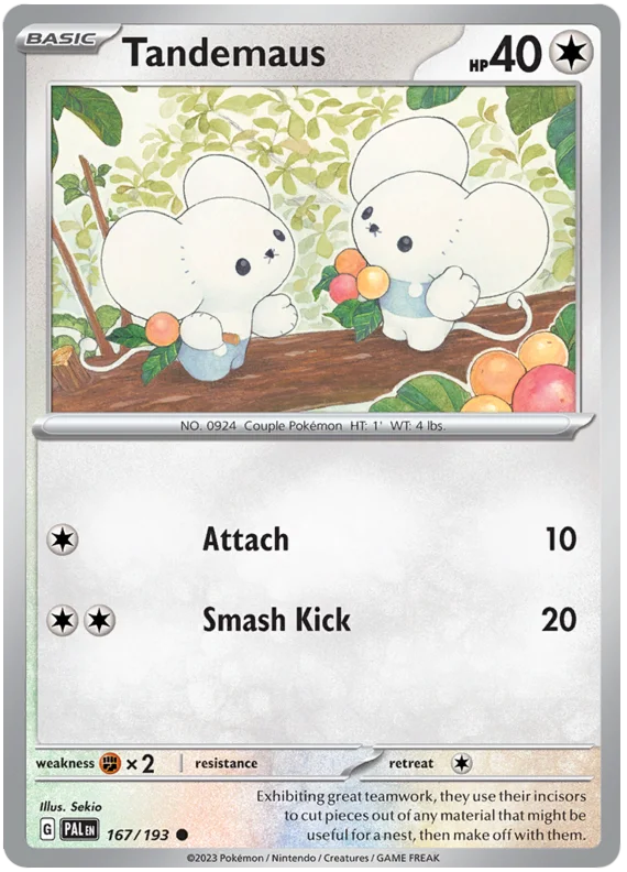 Tandemaus 167 Paldea Evolved Single Pokemon Card
