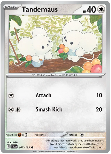 Tandemaus 167 Paldea Evolved Single Pokemon Card