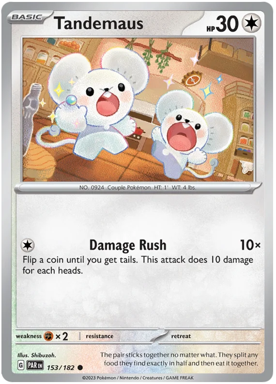 Tandemaus 153 Paradox Rift Single Pokemon Card 153/182