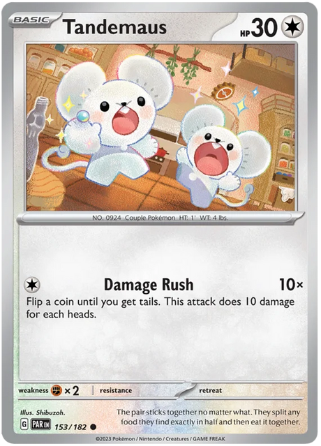 Tandemaus 153 Paradox Rift Single Pokemon Card 153/182