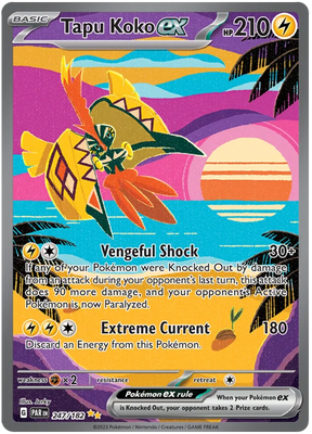 Tapu Koko ex Special Illustration Rare Paradox Rift Single Pokemon Card 247/182