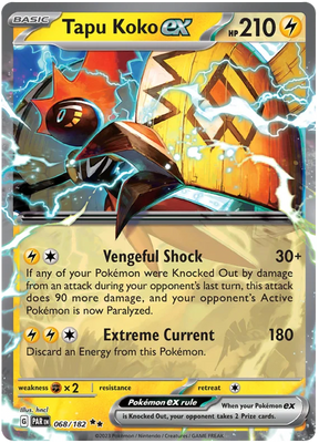 Tapu Koko ex Paradox Rift Single Pokemon Card 068/182