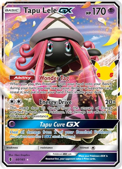 Tapu Lele GX Celebrations Classic Collection Pokemon Card Single 60/145