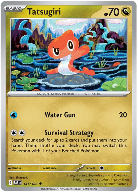 Tatsugiri Paradox Rift Single Pokemon Card 141/182