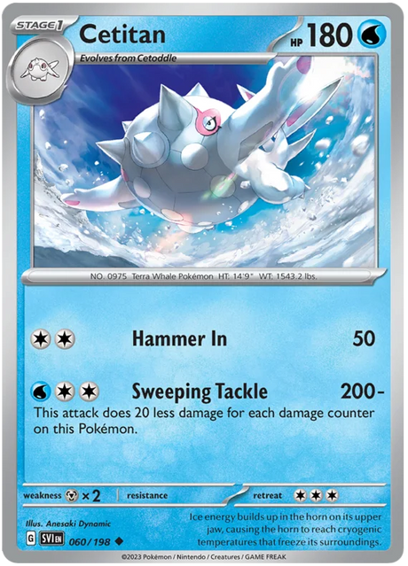 Cetitan Scarlet & Violet Base Set Pokemon Card Single