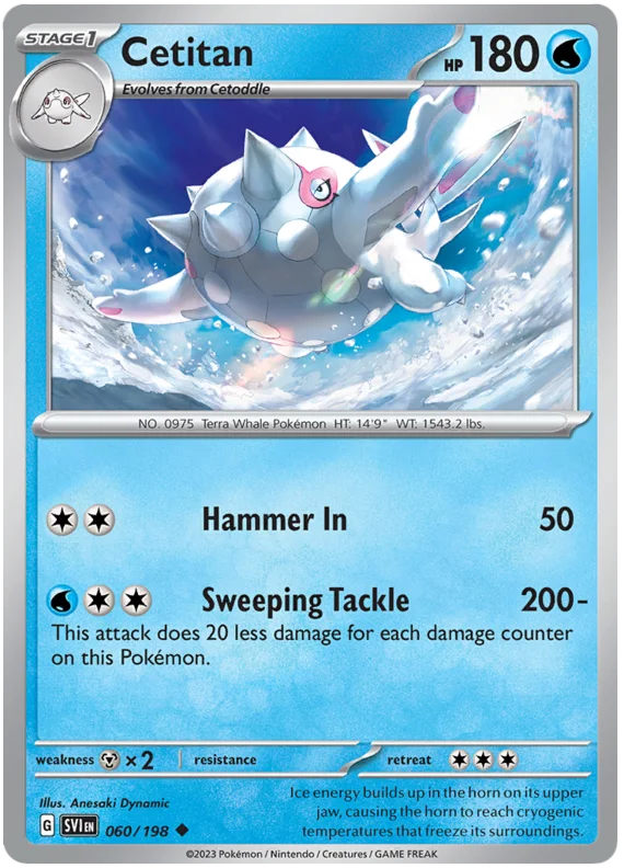 Cetitan Scarlet & Violet Base Set Pokemon Card Single