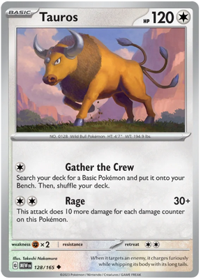 Tauros 151 Single Pokemon Card