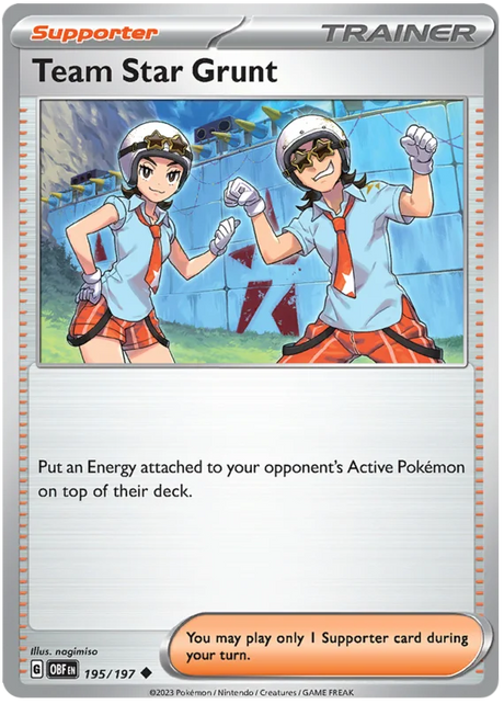 Team Star Grunt Obsidian Flames Single Pokemon Card