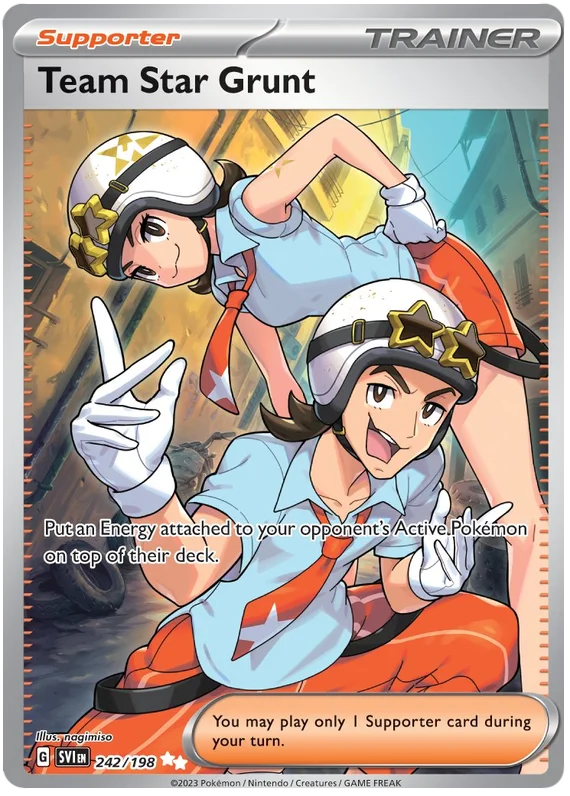 Team Star Grunt Full Art Scarlet & Violet Base Set Pokemon Card Single