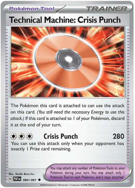 Technical Machine: Crisis Punch Paldean Fates Pokemon Card Single 090/091