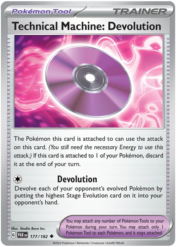 Technical Machine Devolution Paradox Rift Single Pokemon Card 177/182