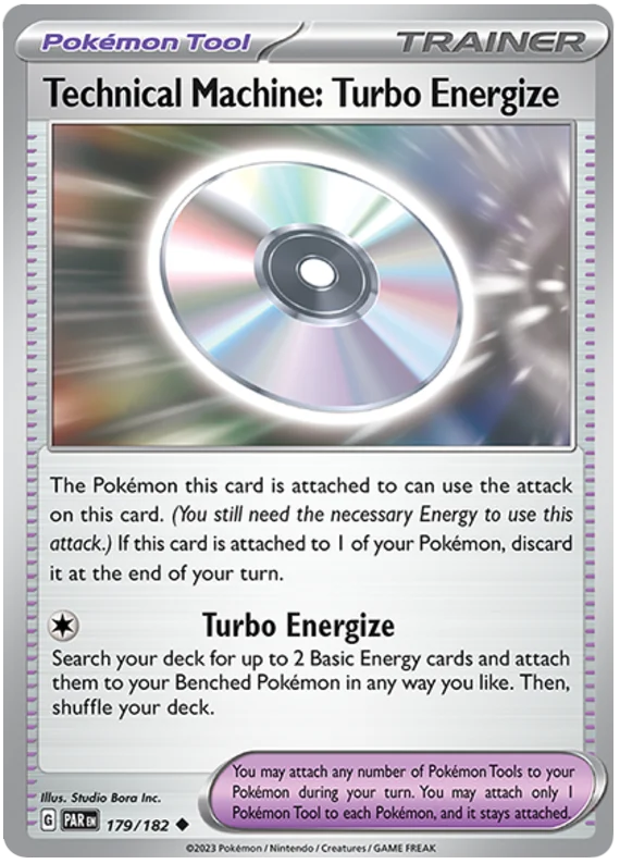 Technical Machine Turbo Energize Paradox Rift Single Pokemon Card 179/182
