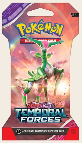 Temporal Forces Booster Pack – sealed Pokémon TCG with Iron Leaves artwork