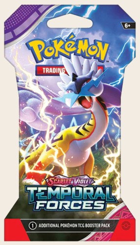 Temporal Forces Booster Pack – sealed Pokémon TCG with Raging Bolt artwork