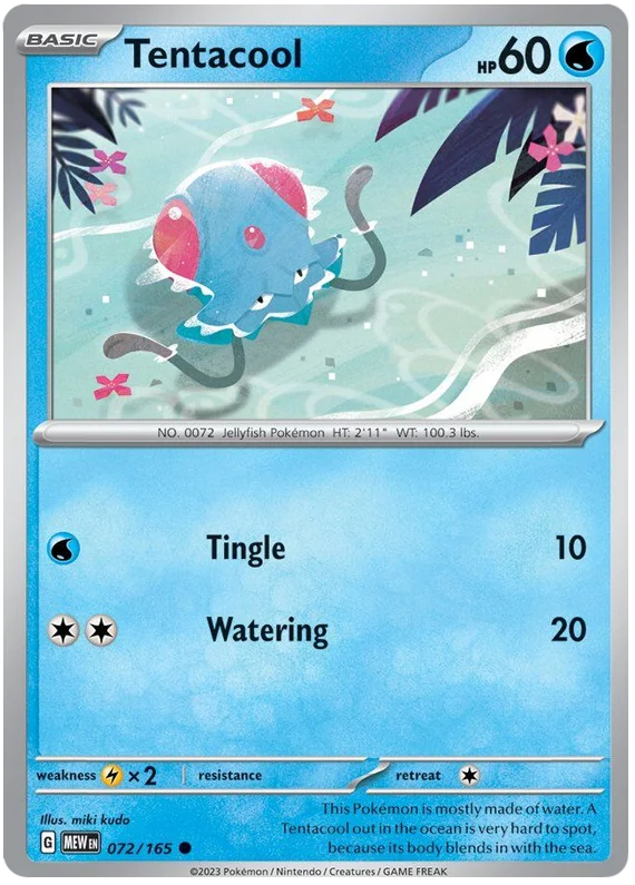 Tentacool 151 Single Pokemon Card