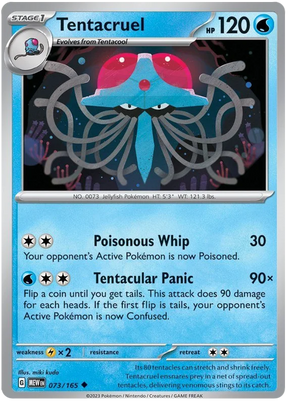 Tentacruel 151 Single Pokemon Card
