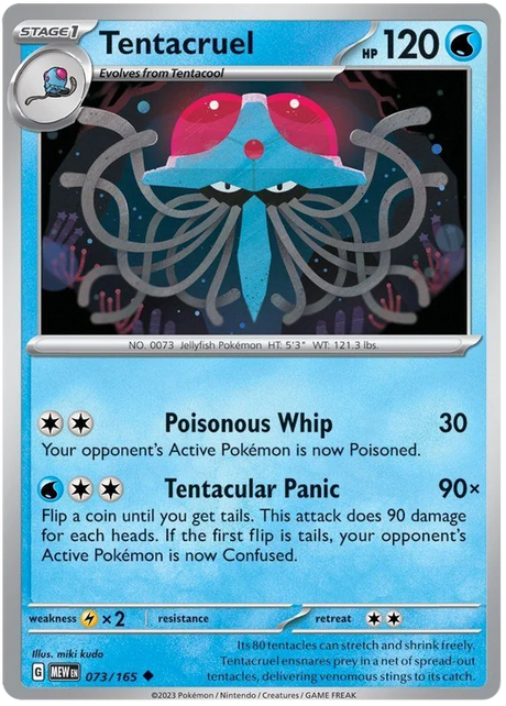 Tentacruel 151 Single Pokemon Card