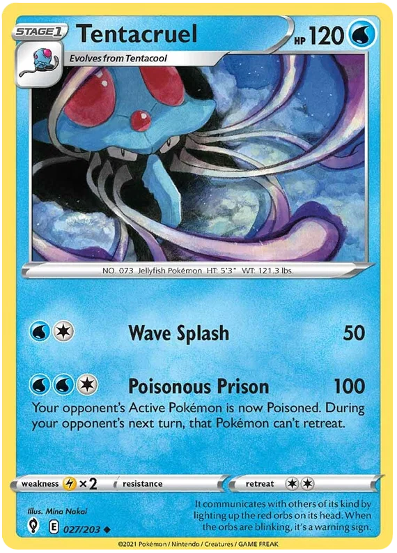Tentacruel 027/203 - Pokemon TCG Evolving Skies card
