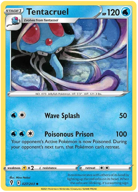 Tentacruel 027/203 - Pokemon TCG Evolving Skies card