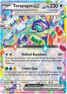 Terapagos ex Stellar Crown Pokemon Single Card 128/142