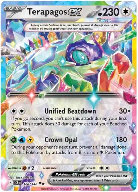 Terapagos ex Stellar Crown Pokemon Single Card 128/142
