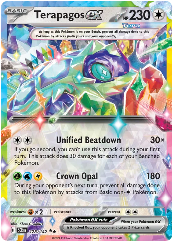 Terapagos ex Stellar Crown Pokemon Single Card 128/142