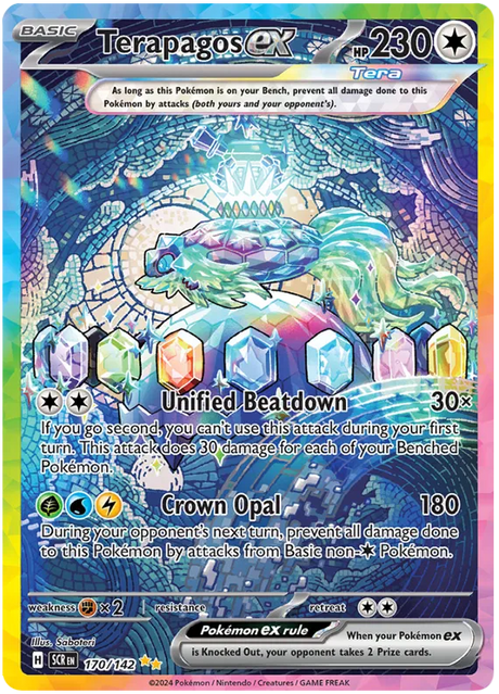 Terapagos ex Special Illustration Rare Stellar Crown Pokemon Single Card 170/142