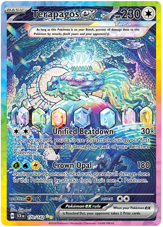Terapagos ex Special Illustration Rare Stellar Crown Pokemon Single Card 170/142