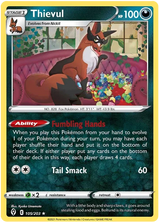 Thievul 105/203 - Pokemon TCG Evolving Skies card
