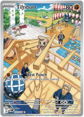 Timburr (Illustration Rare) Twilight Masquerade Pokemon Single 183/167