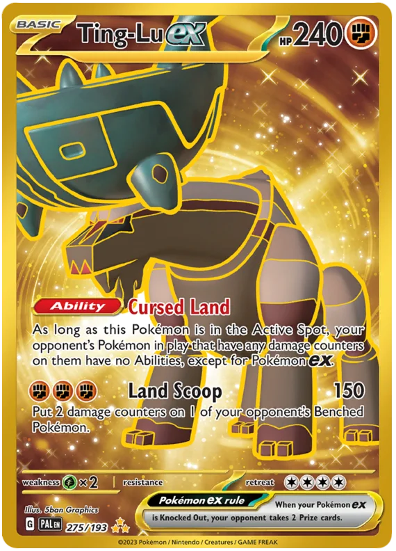 Ting-Lu ex Gold Paldea Evolved Single Pokemon Card