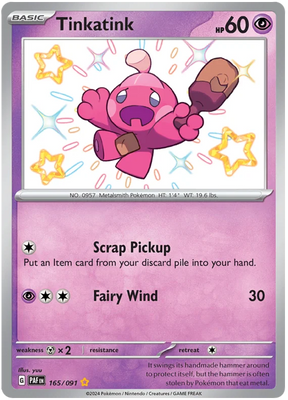 Tinkatink Paldean Fates Pokemon Card Single 165/091