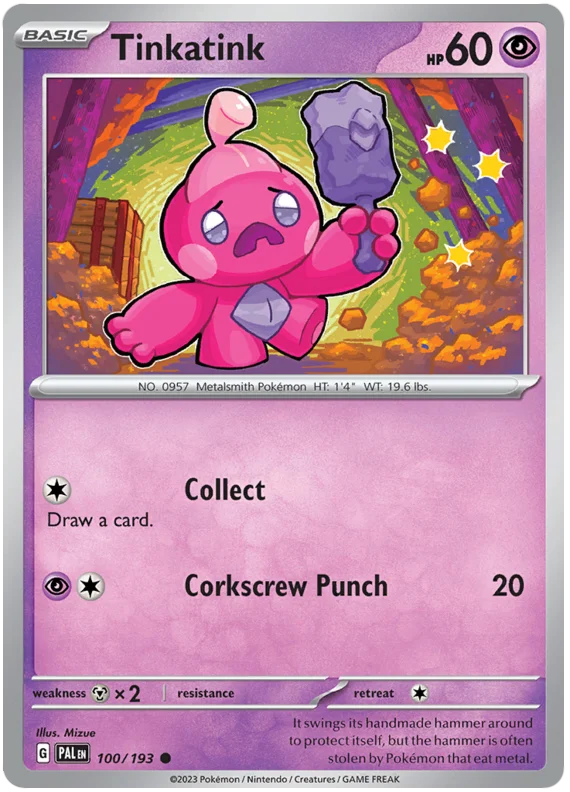 Tinkatink 100 Paldea Evolved Single Pokemon Card