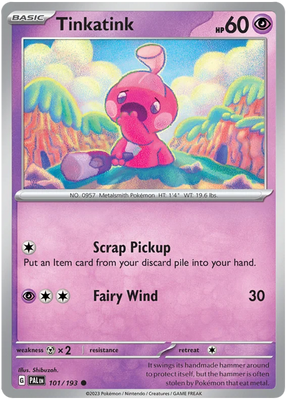 Tinkatink 101 Paldea Evolved Single Pokemon Card